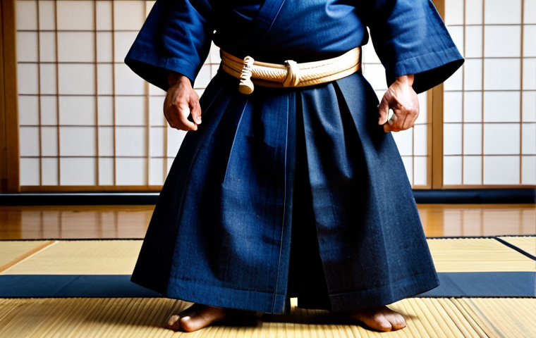 A focused male kendoka in full, traditional kendo bogu (men, kote, do, tare) and a dark blue keikogi and hakama, holding a shinai in a precise chudan-no-kamae stance. He stands on a polished wooden floor in a well-lit kendo dojo with traditional Japanese architecture in the background. The atmosphere is one of intense concentration and discipline. Professional studio photography, sharp focus, natural lighting, high detail, perfect anatomy, correct proportions, natural pose, well-formed hands, proper finger count, safe for work, appropriate content, family-friendly, fully clothed, modest traditional kendo attire, professional dress.