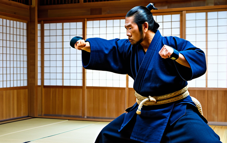 **

"A kendo practitioner in full traditional armor, striking a dynamic pose during a training session in a dojo, focused, determined expression, fully clothed, appropriate attire, safe for work, perfect anatomy, natural proportions, professional photography, high quality."

**