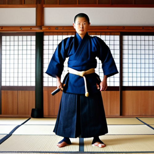 Home 23 **
"A confident kendo practitioner, fully clothed in traditional bogu armor, standing in a dojo with wooden floors, practicing basic strikes (kihon), safe for work, appropriate content, perfect anatomy, natural proportions, professional photography, modest, family-friendly"
**