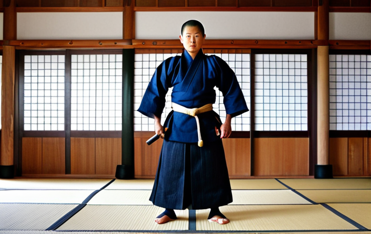 **

"A confident kendo practitioner, fully clothed in traditional bogu armor, standing in a dojo with wooden floors, practicing basic strikes (kihon), safe for work, appropriate content, perfect anatomy, natural proportions, professional photography, modest, family-friendly"

**