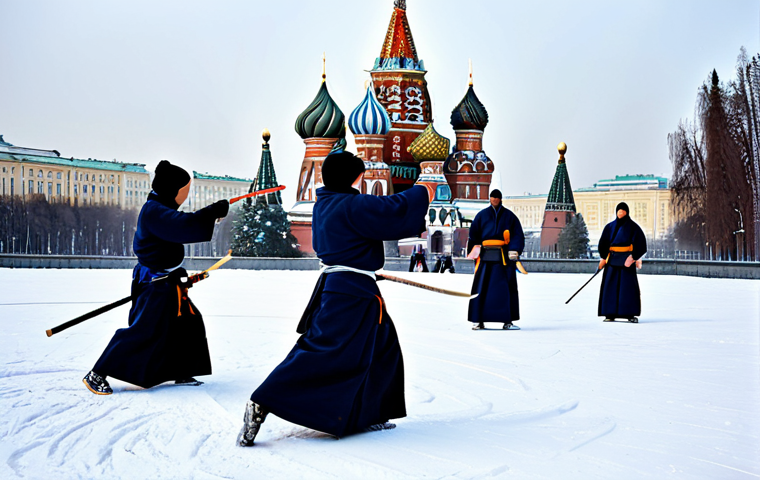 검도 관련 뉴스 모음 - Kendo Training in Moscow Park**
"A kendo training session in a snow-covered park in Moscow. Several...