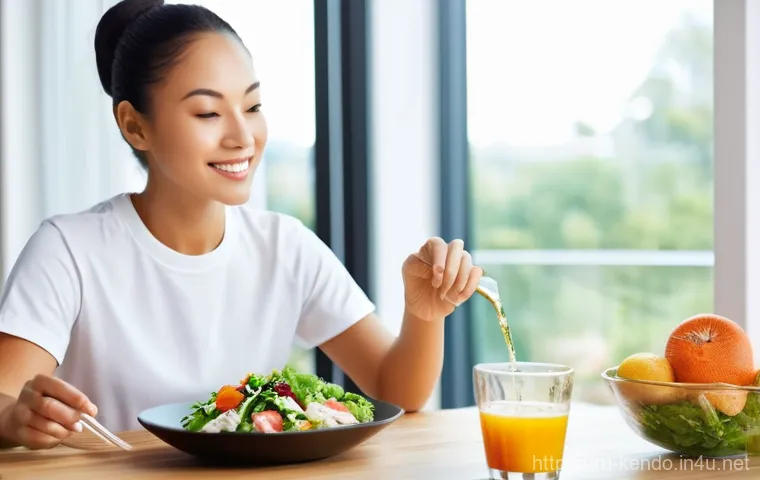검도 시합 후 회복법 - **Prompt 1: Post-Fight Physical Recovery and Hydration**
    "A Kendo practitioner, looking slightly...