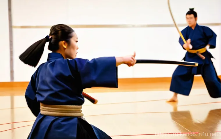 검도 겨루기 전략 - **A Kendo practitioner embodying strategic awareness and precise form.**
    A male Kendo practition...